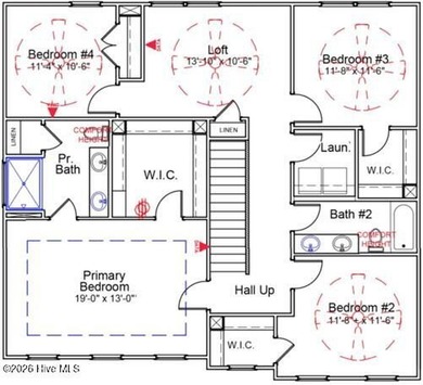 The Edisto is a two-story home featuring five bedrooms and three - photo 3