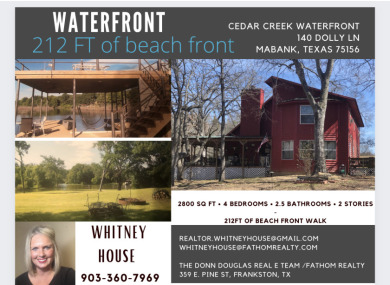 Beautiful waterfront, 2 story log home  on Cedar Creek Lake - Lake Home For Sale in Mabank, Texas