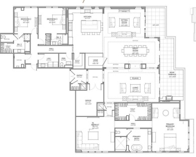 One of two penthouses occupying the top floor of 409 Queens