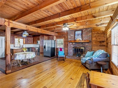 This a real lakefront log cabin with all the comforts, modern - photo 18