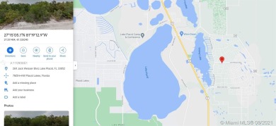 Lake Grassy Lot For Sale in Lake Placid Florida