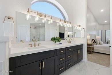 beautifully remodeled powder room adds convenience for guests - photo 40