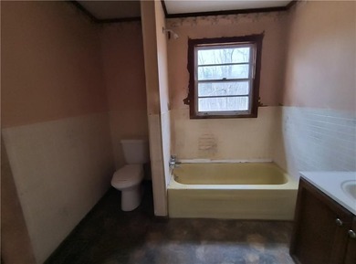 Solid built brick house that needs updating. Level lot with