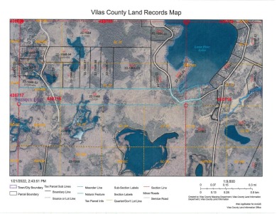 Lake Acreage Off Market in Presque Isle, Wisconsin