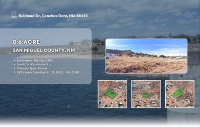 Lake Lot For Sale in Conchas Dam, New Mexico
