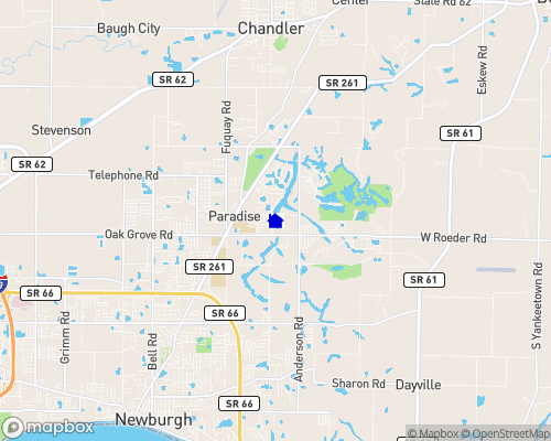 Blue Lake - Warrick County Map