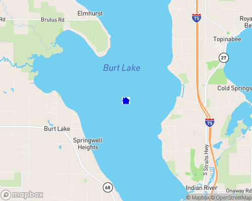 Burt Lake Map