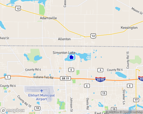 Simonton Lake Map