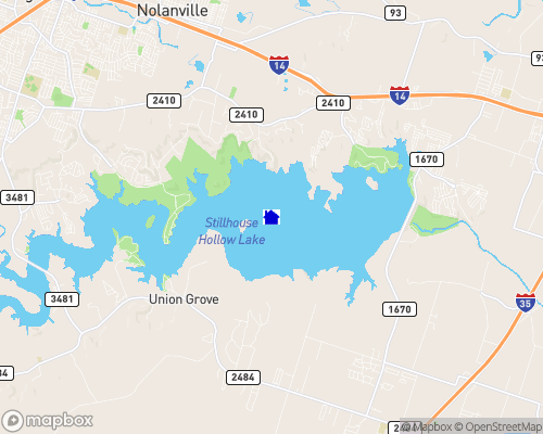 Stillhouse Hollow Lake Map