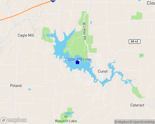 Cagles Mill Lake Map