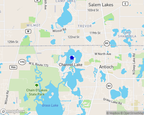Chain O Lakes - Channel Lake Map