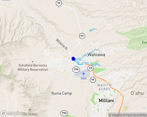Oahu Island - Lake Wilson/Wahiawa Reservoir Map