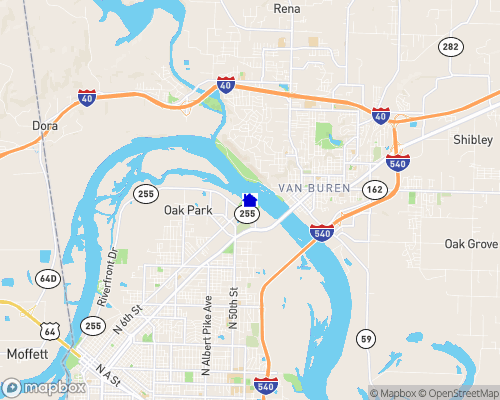 Arkansas River - Sebastion County Map