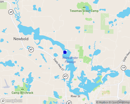 Rhinelander Flowage - Chain of Lakes Map