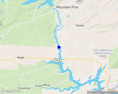 Ouachita River - Garland County Map