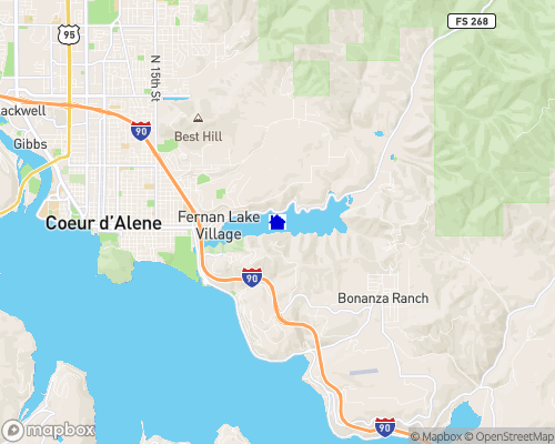 Fernan Lake Map