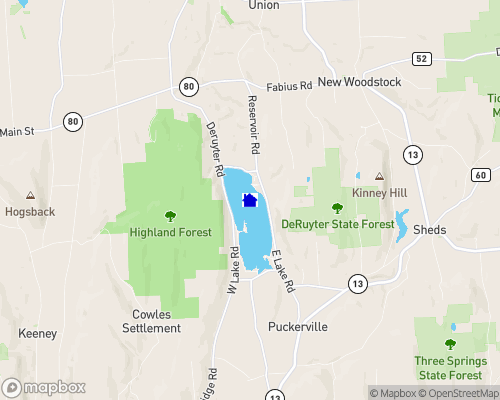 Deruyter Lake Map