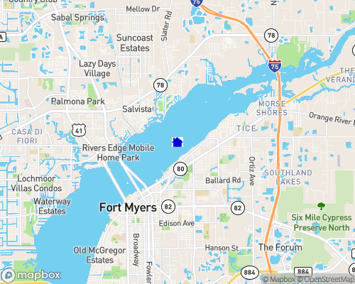 Caloosahatchee River - Lee County Map