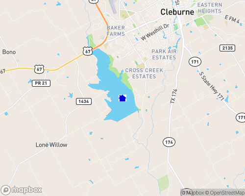 Lake Pat Cleburne Map