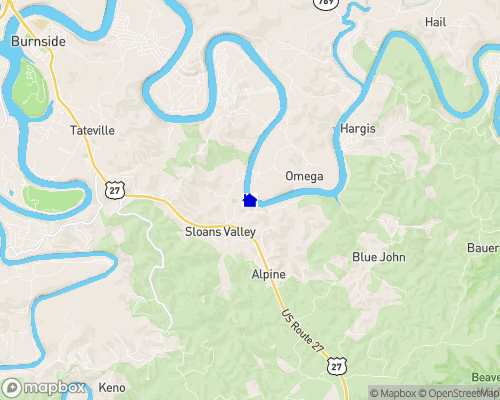Cumberland River - Pulaski County Map