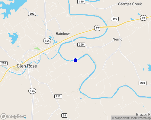 Brazos River - Somervell County Map