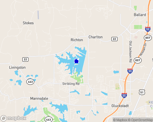 Lake Caroline Map