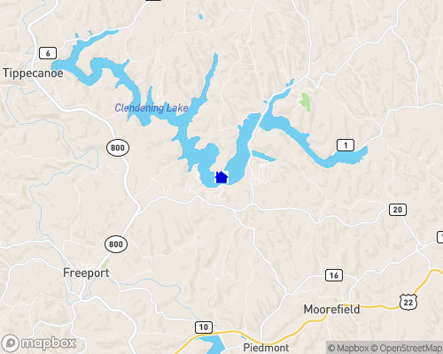 Clendening Lake Map