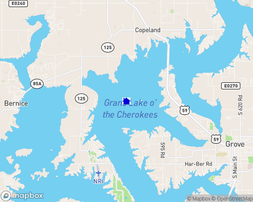 Grand Lake O the Cherokees Map
