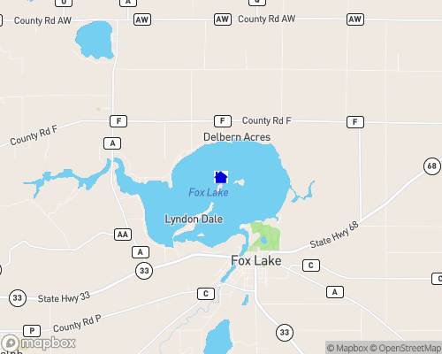 Fox Lake - Dodge County Map